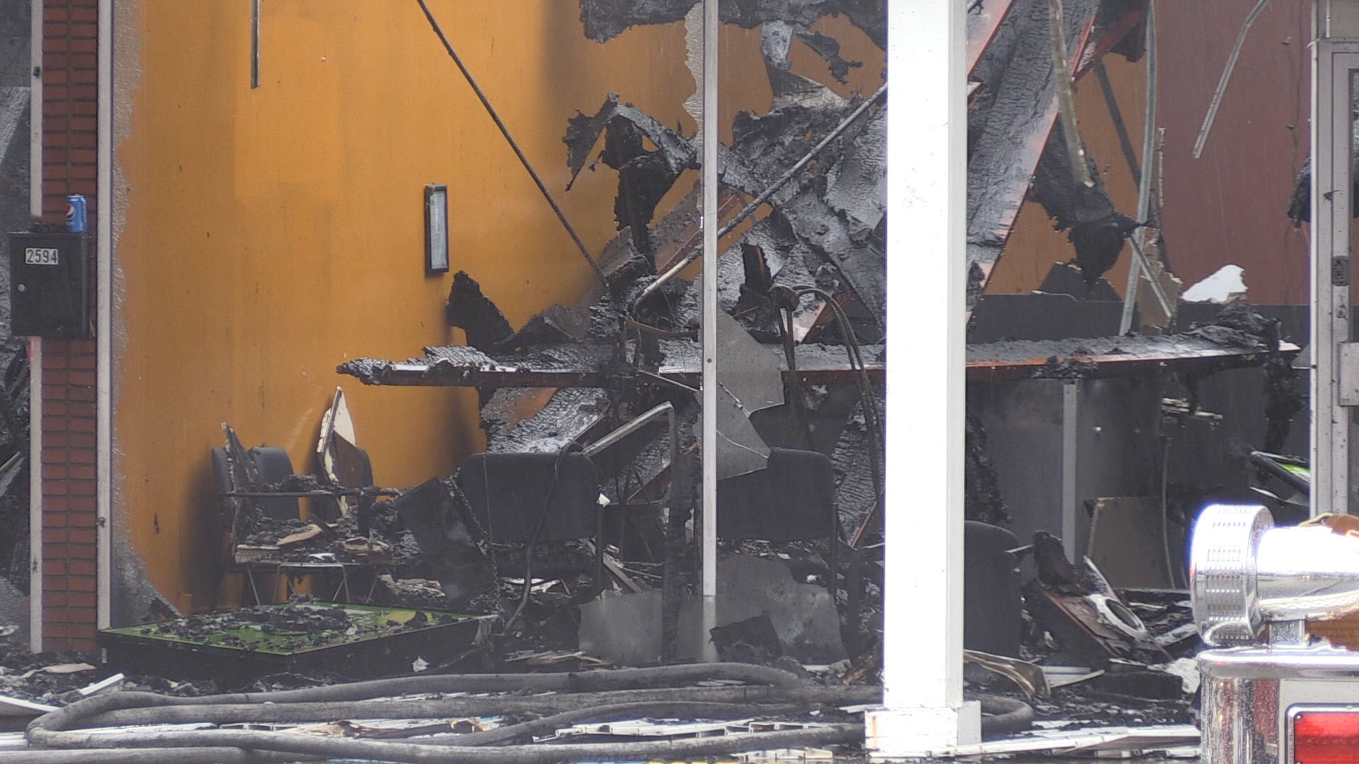 Firefighters battle blaze at Lake Station shopping center
